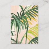 Carte D'accompagnement Boho Blush Green Tropical Palm Wishing well (Dos)