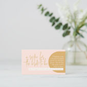 Carte D'accompagnement Boho Blush & Mustard Recette pour la mariée (Debout devant)