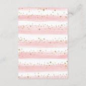 Carte D'accompagnement Boho Blush Pink Gold Flower Livres pour bébé fille (Dos)