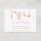 Carte D'accompagnement Boho Blush rose fille Baby shower Déchets Raffle (Devant)