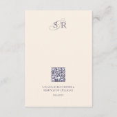 Carte D'accompagnement Boho Bohemian Lavender Monogram Détails du Mariage (Dos)