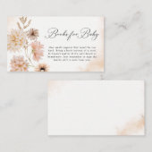 Carte D'accompagnement Boho Botanical Genre Neutral Livres pour bébé (Devant / Derrière)