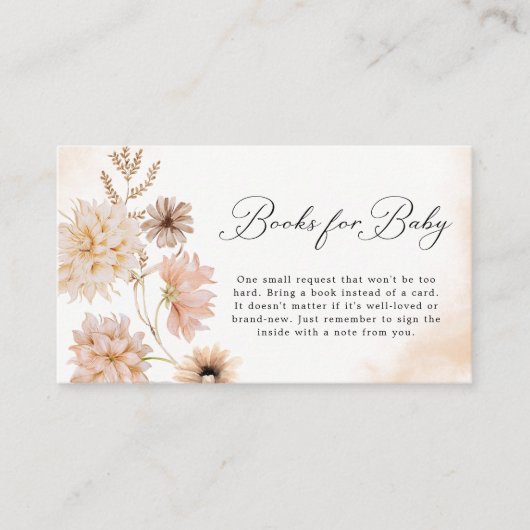 Carte D'accompagnement Boho Botanical Genre Neutral Livres pour bébé (Devant)