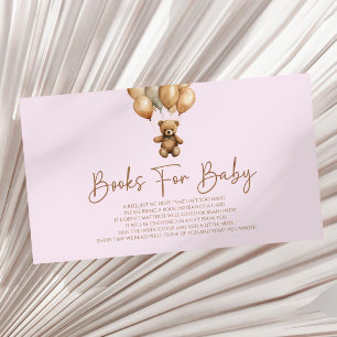 Carte D'accompagnement Boho Brown Teddy Bear Baby shower Livres Pour Bébé