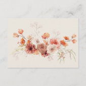 Carte D'accompagnement Boho Brûlé Orange Arc Floral Monogramme Beige (Dos)