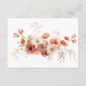 Carte D'accompagnement Boho Brûlé Orange Arc Floral Monogramme Blanc (Dos)