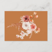 Carte D'accompagnement Boho Burange Fall Floral Rust Détails (Dos)