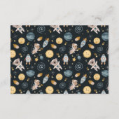 Carte D'accompagnement Boho Celestial Animal Baby Shower Diapper Raffle (Dos)