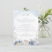 Carte D'accompagnement Boho Chic Beach Destination Wedding Details (Debout devant)