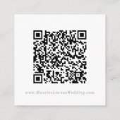 Carte D'accompagnement Boho Chic Dusty Purple Mariage QR Code Détails (Dos)