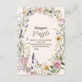Carte D'accompagnement Boho Chic Fleur sauvage Diapper Raffle (Devant)
