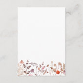 Carte D'accompagnement Boho Chic Fleur sauvage QR Code Détails du Mariage (Dos)