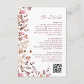 Carte D'accompagnement Boho Chic Fleurs Sauvages Code QR Détails de Maria (Devant)