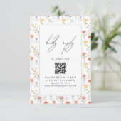 Carte D'accompagnement Boho Chic Fleurs Sauvages Mariage Floral Moderne (Debout devant)
