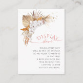 Carte D'accompagnement Boho Chic Floral Aquarelle Affichage Douche (Devant)