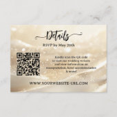 Carte D'accompagnement Boho Chic Gold Sparkling Élégant Mariage (Devant)