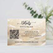 Carte D'accompagnement Boho Chic Gold Sparkling Élégant Mariage (Debout devant)