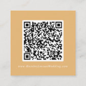 Carte D'accompagnement Boho Chic Jaune Marigold Mariage QR Code Détails (Dos)