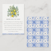 Carte D'accompagnement Boho Chic Lemon Tree Livres Pour Le Baby shower (Devant / Derrière)
