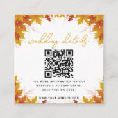 Carte D'accompagnement Boho Chic Mariage de automne (Devant)