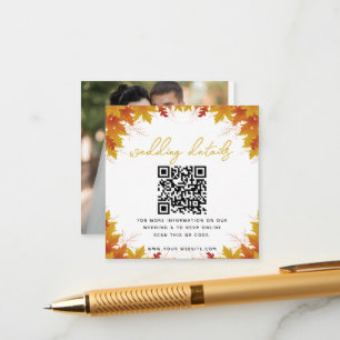 Carte D'accompagnement Boho Chic Mariage de automne