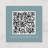 Carte D'accompagnement Boho Chic Seafoam Mariage Turquoise QR Code Détail (Dos)