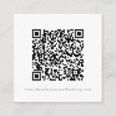 Carte D'accompagnement Boho Chic Slate Blue Mariage QR Code Détails (Dos)