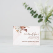 Carte D'accompagnement Boho Chic Terracotta Mariage de automne Hébergemen (Debout devant)