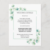 Carte D'accompagnement Boho Chic Vert Aquarelle Feuille Mariage (Devant)