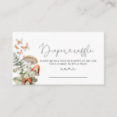 Carte D'accompagnement Boho chute petit champignon billet de tombole de t (Devant)