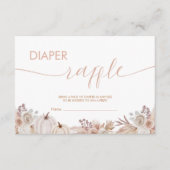 Carte D'accompagnement Boho Citrouille Baby shower Déchets Raffle Billets (Devant)