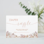 Carte D'accompagnement Boho Citrouille Baby shower Déchets Raffle Billets (Debout devant)