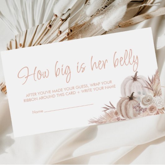 Carte D'accompagnement Boho Citrouille Baby shower Quelle est la taille d