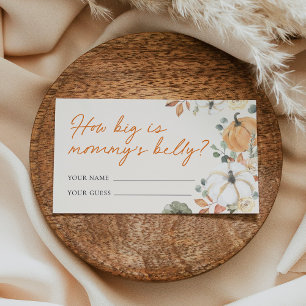 Carte D'accompagnement Boho Citrouille How Big Is Mommy's Belly Shower Je