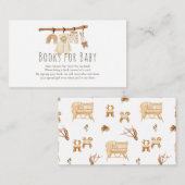 Carte D'accompagnement Boho Clotheline Baby shower Livres pour bébé (Devant / Derrière)