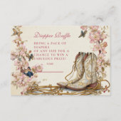 Carte D'accompagnement Boho Cowgirl Boots Diapper Raffer (Devant)