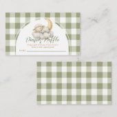 Carte D'accompagnement Boho Cute A little lamb baby shower Diaper Raffle (Devant / Derrière)