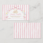 Carte D'accompagnement Boho Cute A little lamb Pink Bow Diaper Raffle (Devant / Derrière)