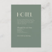 Carte D'accompagnement Boho Deco d'automne | Sage Green Mariage Hotel (Devant)