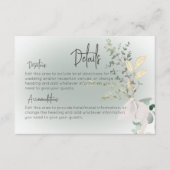 Carte D'accompagnement Boho Delicate Green Details Moderne (Devant)