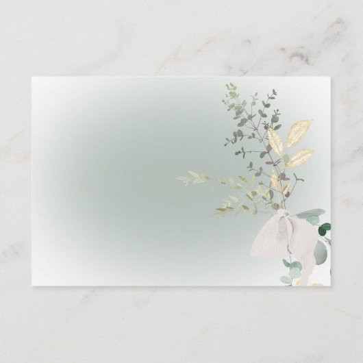 Carte D'accompagnement Boho Delicate Green Details Moderne (Dos)