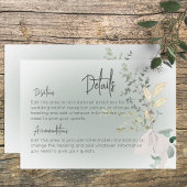 Carte D'accompagnement Boho Delicate Green Details Moderne
