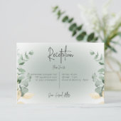 Carte D'accompagnement Boho Delicate Verdure Réception Moderne (Debout devant)