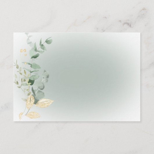 Carte D'accompagnement Boho Delicate Verdure Réception Moderne (Dos)