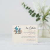 Carte D'accompagnement Boho Desert Cactus Retro Arizona Wedding Details (Debout devant)