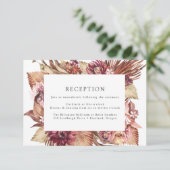 Carte D'accompagnement Boho Desert Floral Mariage Réception (Debout devant)