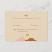 Carte D'accompagnement Boho Desert Mariage simple RSVP (Devant)