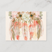 Carte D'accompagnement Boho Dream Catcher Baby shower de demande de carne (Dos)