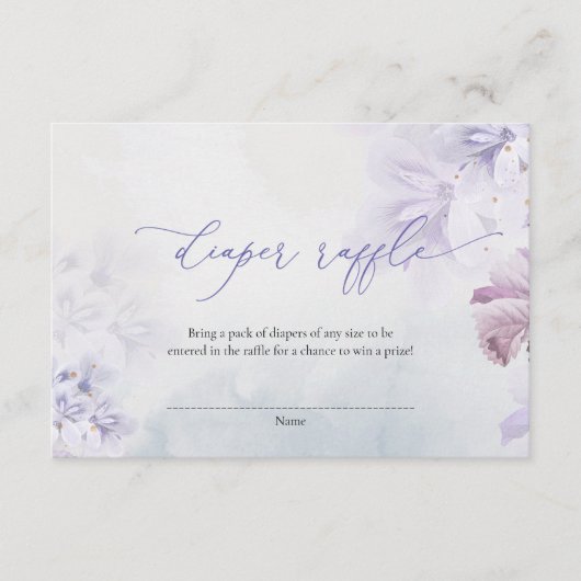 Carte D'accompagnement Boho Dusty fleurs de printemps violet tombole de l (Devant)