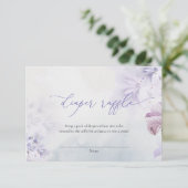 Carte D'accompagnement Boho Dusty fleurs de printemps violet tombole de l (Debout devant)